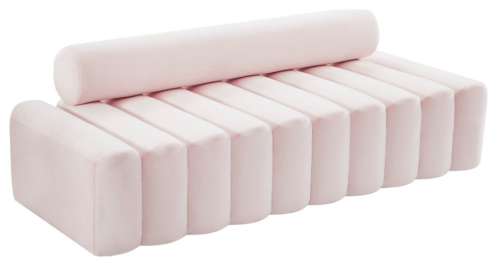 Melody Velvet Upholstered Chair, Pink, Sofa