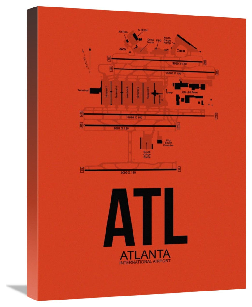 "ATL Atlanta Airport Orange" Fine Art Print