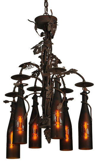 20W Tuscan Vineyard 6 Wine Bottle Chandelier