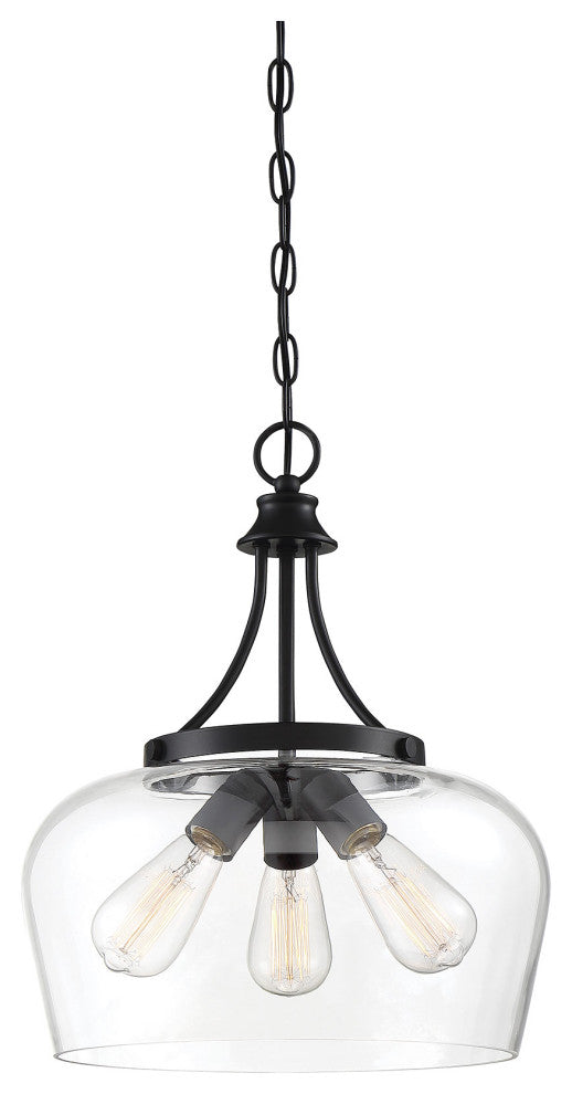 Octave 3-Light Pendant, Black