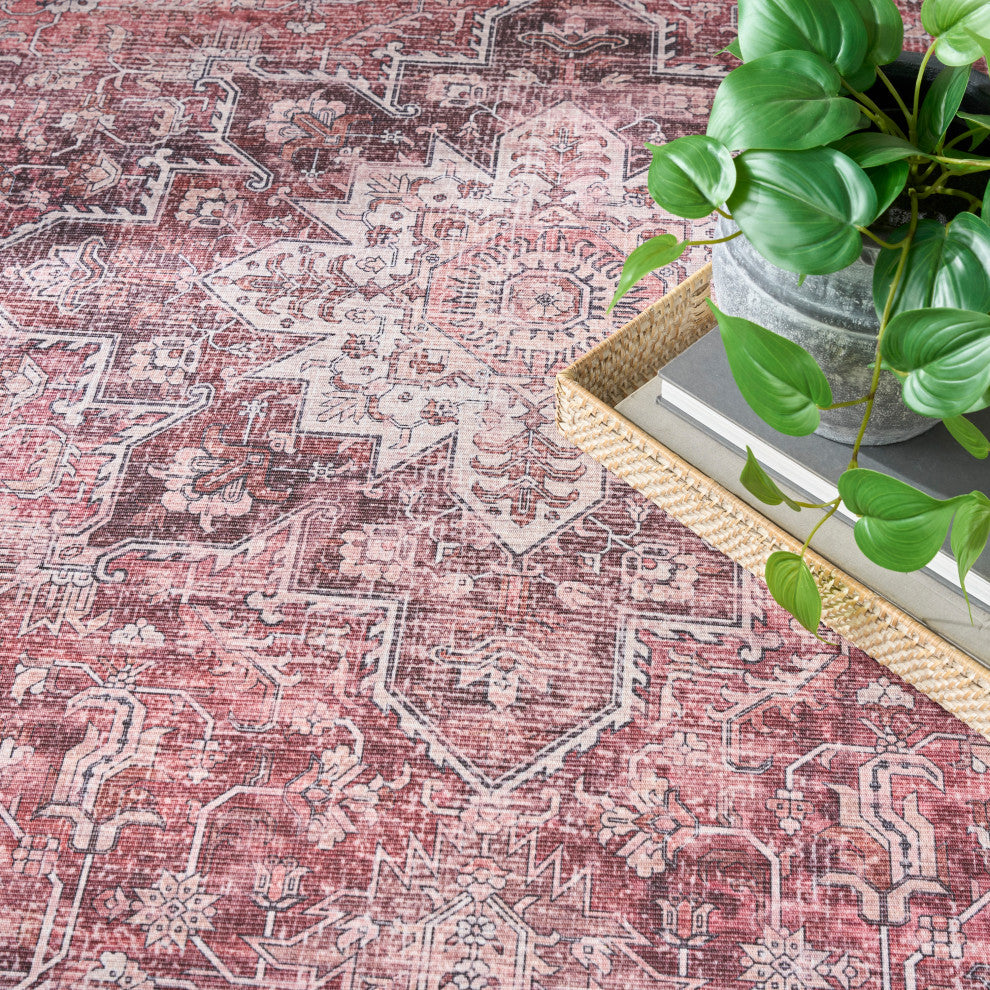 Nourison Nourison Washables 9'2" x 12' Red Vintage Indoor Rug