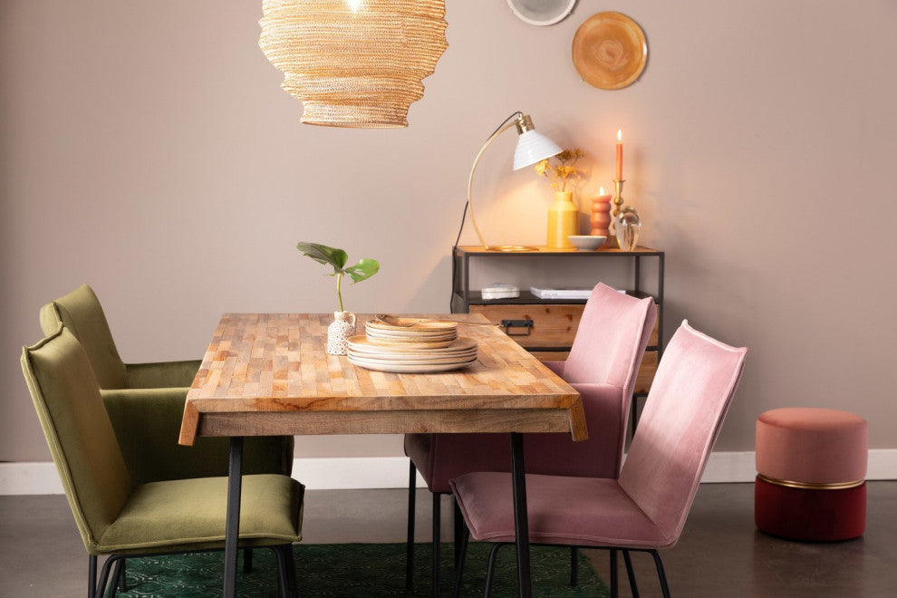 Red Pink Accent Stool | DF Bubble Candy