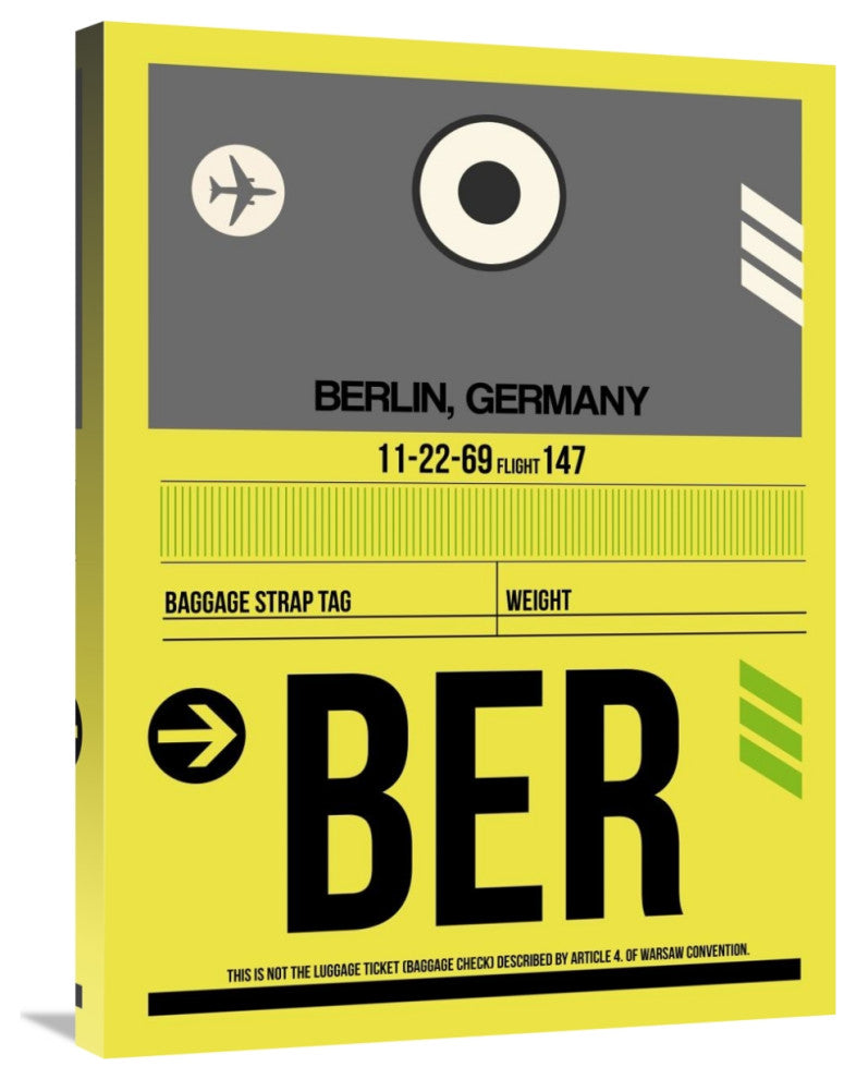 "BER Berlin Luggage Tag 1" Fine Art Print