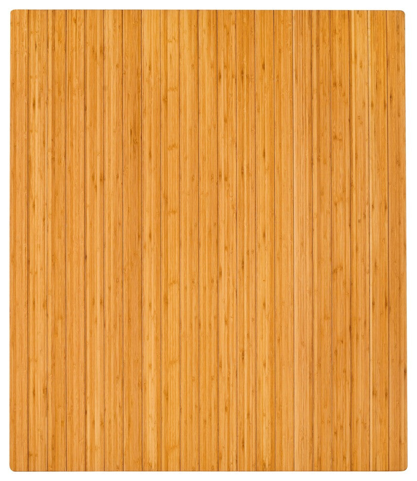 Jovert Bamboo Roll-Up Chair Mat, Natural, No Lip, 42"x48"