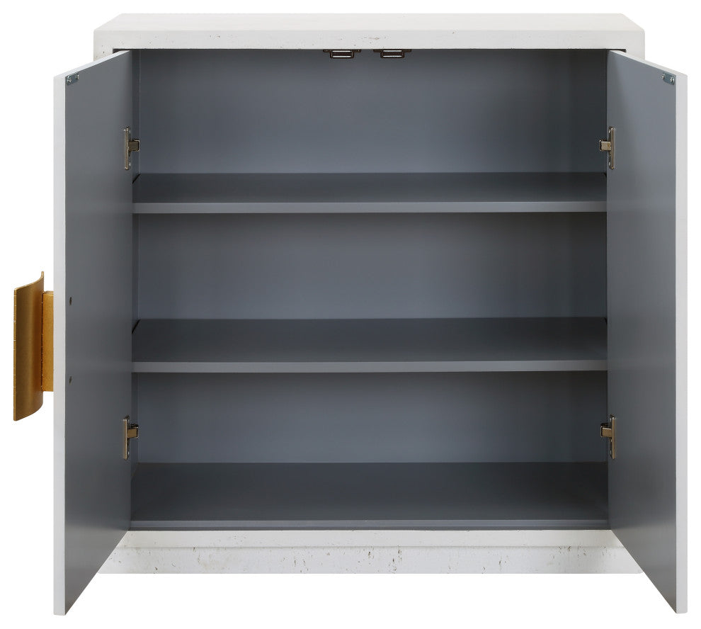 Uttermost Emma 2 Door White Cabinet