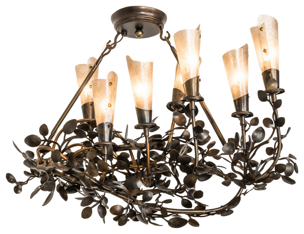 34 Long Vinca Vine 7 Light Chandelier