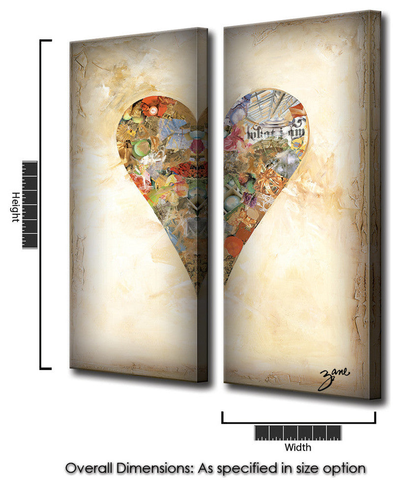 Heartwork "Bella" 2-Piece Canvas Art Set, 40"x16"