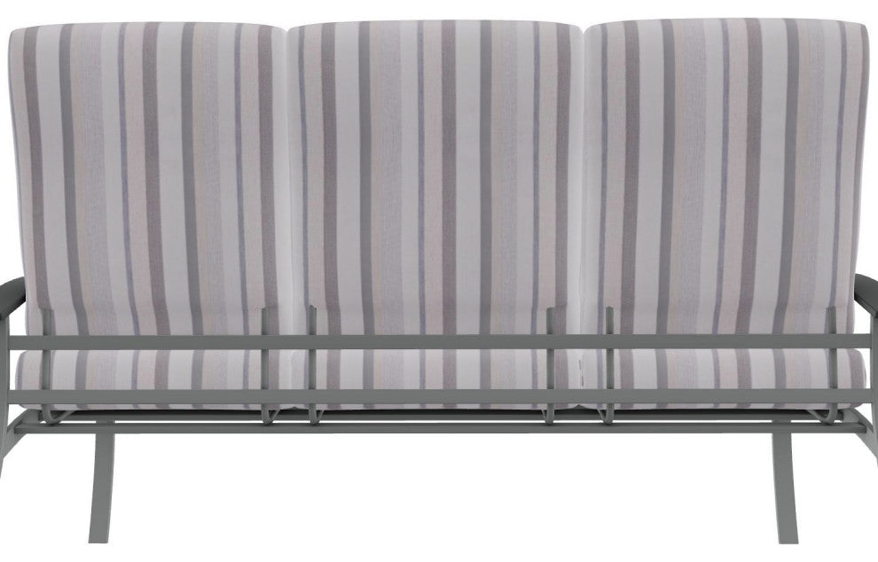 Belle Isle Cushion 3-Seat Outdoor Sofa, Sensory Dove/Graphite
