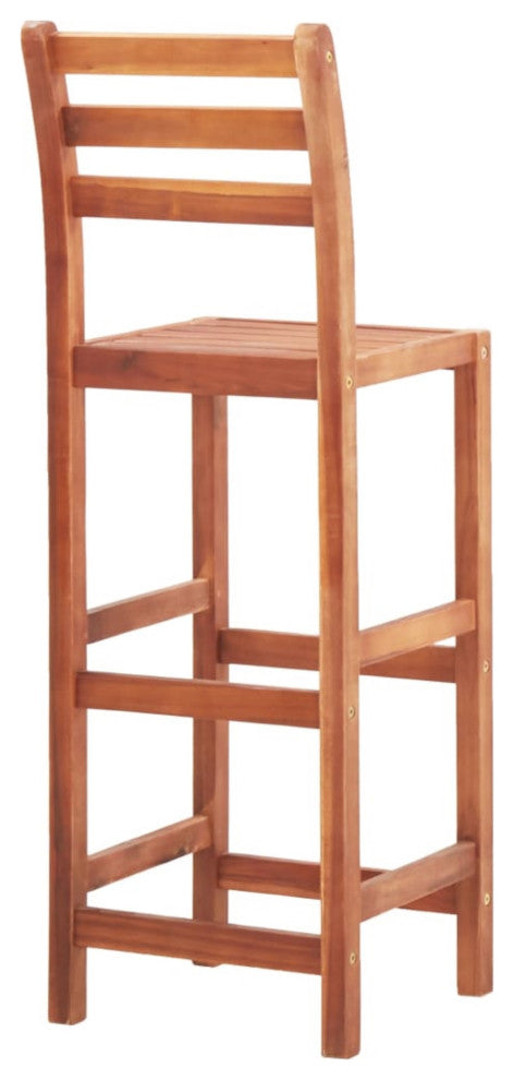Vidaxl Bar Stools, Set of 4, Solid Acacia Wood