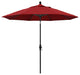 9' Stone Black Collar Tilt Crank Aluminum Umbrella, Red Pacifica