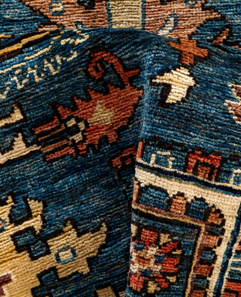 Serapi One-of-a-Kind Hand-Knotted Area Rug Light Blue, 2'6" x 9'5"