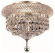 Elegant Primo Flush Mount, Chrome Finish With Royal Cut Crystal