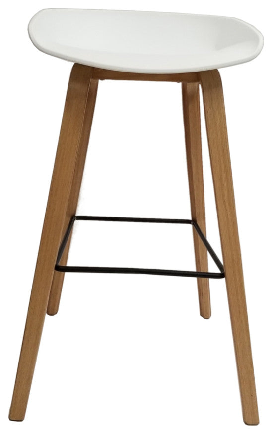 Fine Mod Imports Shen Odger Bar Stool, White