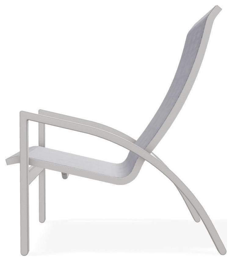 Kendall Sling Stackable Outdoor Lounge Chair, Brooks/Warm Gray