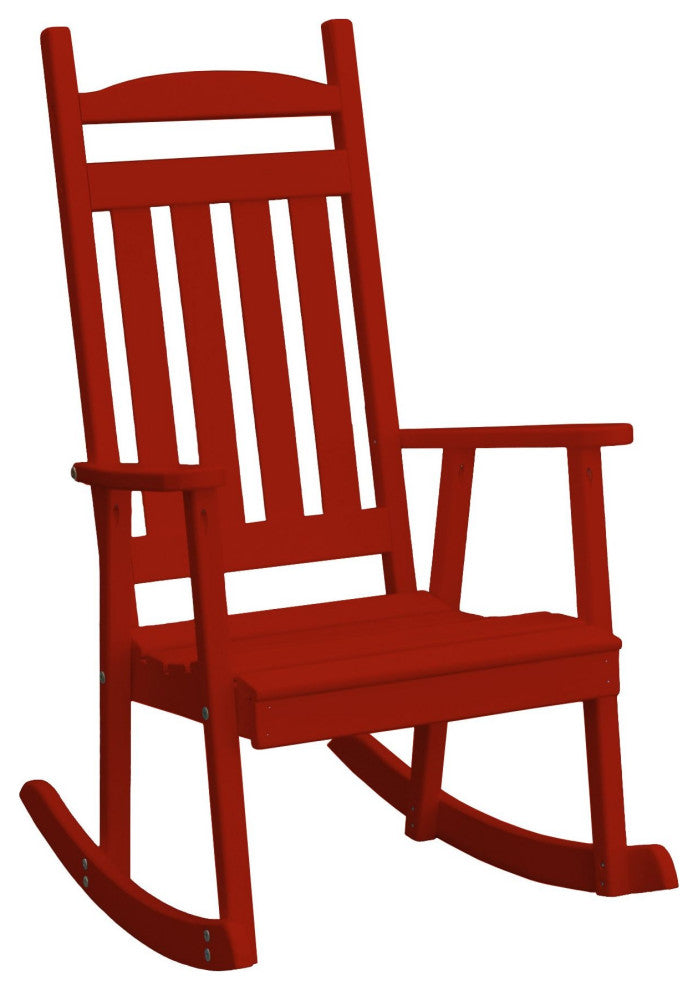 Pine Classic Porch Rocker, Tractor Red
