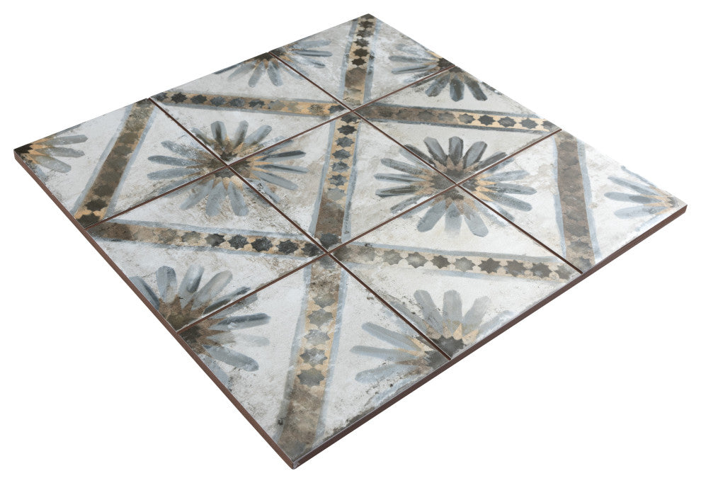 Harmonia Kings Ceramic Floor and Wall Tile, Marrakech Blue, Marrakech Blue