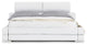Hera White Leather Platform Bed, King