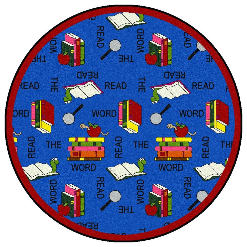 Kid Essentials Rug, Read the Word, 7'7" Round