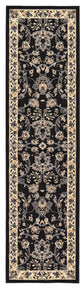 Unique Loom Black Washington Sialk Hill 2' 2 x 8' 2 Runner Rug