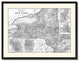 New York Vintage B&W Map Canvas Print, 28"x37"