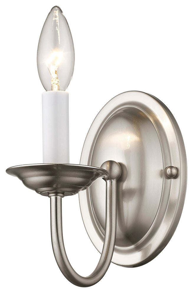 Home Basics Wall Sconce, Brushed Nickel