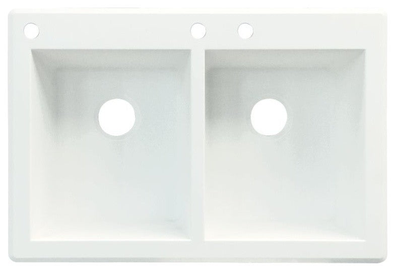 33.0625-in x 22.0625-in Drop-in Radius Granite Kitchen Sink
