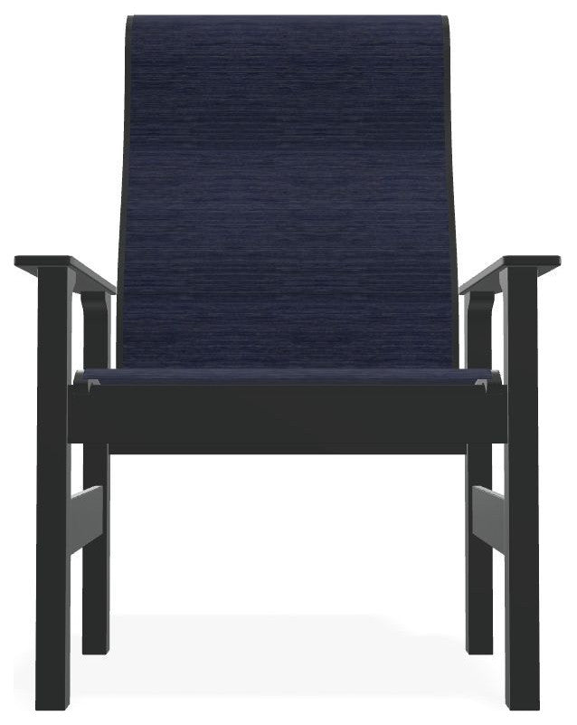 Leeward Sling Outdoor Armchair, Collect Indigo/Graphite