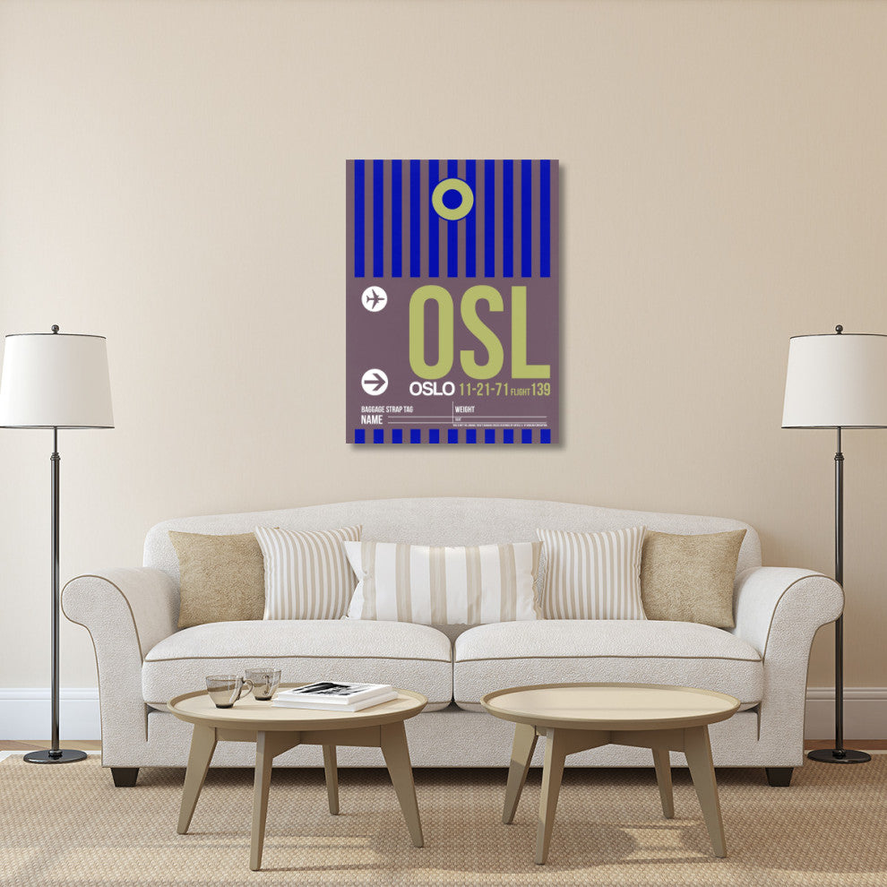 "OSL Oslo Luggage Tag 2" Fine Art Print