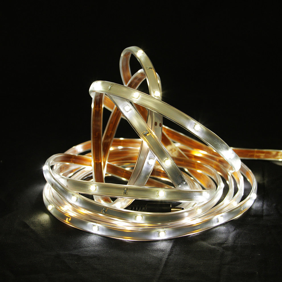 18' LED Indoor/Outdoor Christmas Linear Tape Lighting, Pure White and White