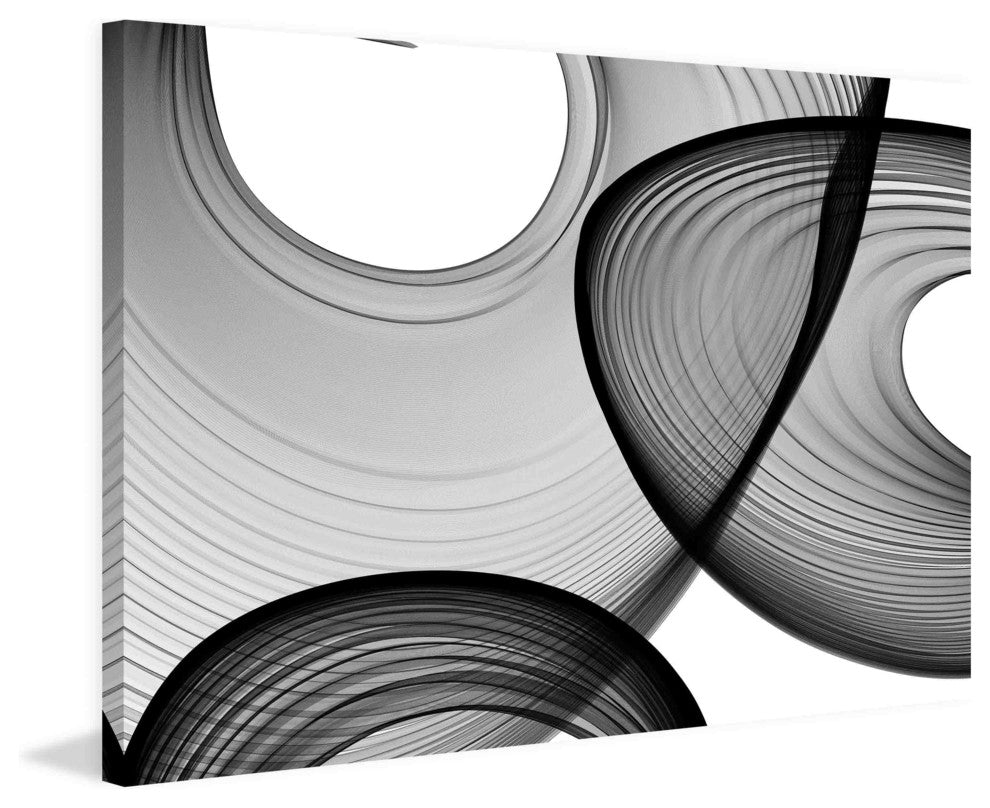 "Abstract Black and White 21-46-51" Print on Canvas by Irena Orlov