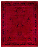 Overdyed One-of-a-Kind Hand-Knotted Area Rug Pink, 8' 3" x 10' 2"