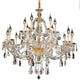 Elegant Alexandria Foyer Hall Light, Gold Finish With Royal Cut Crystal