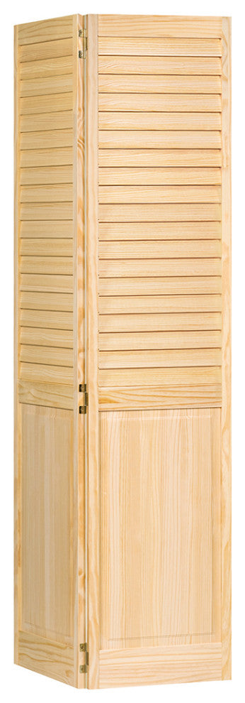 Plantation Bi-fold Closet Door, Louver-Panel, Clear, 1"x30"x80"