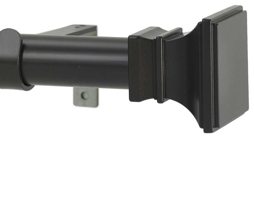 Versailles Non-Telescoping Curtain Rod With Metro Rings, Bronze, 96