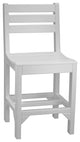 Set of 4 Poly Island Dining Chairs, White, Counter Height