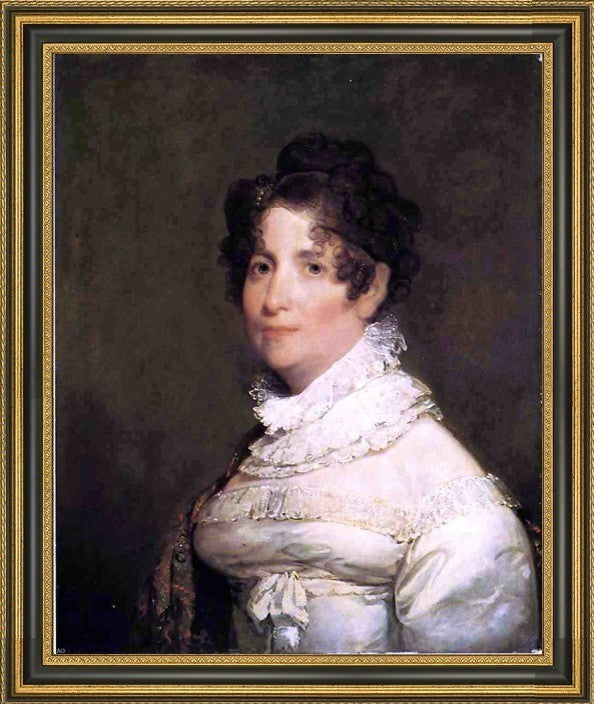 Gilbert Stuart Miss Clementina Beach Framed Premium Canvas Print, 20"x25"