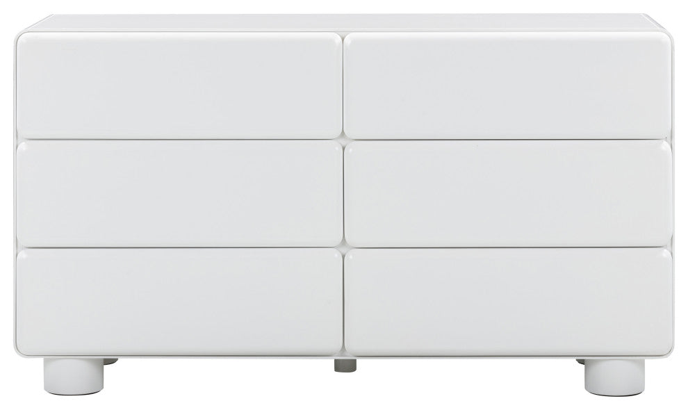 Tammy 6-Drawer Dresser, White