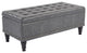 Caldwell Tufted Storage Ottoman, Gray