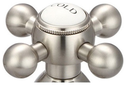 Lever Handles-American Widespread Lavatory Faucet, Brushed Nickel Finish With Pr