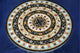 Concentric Black and White Marble Inlay Table