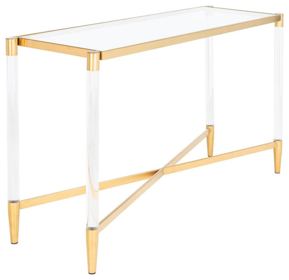 Safavieh Couture Kyla Acrylic Console Table Gold