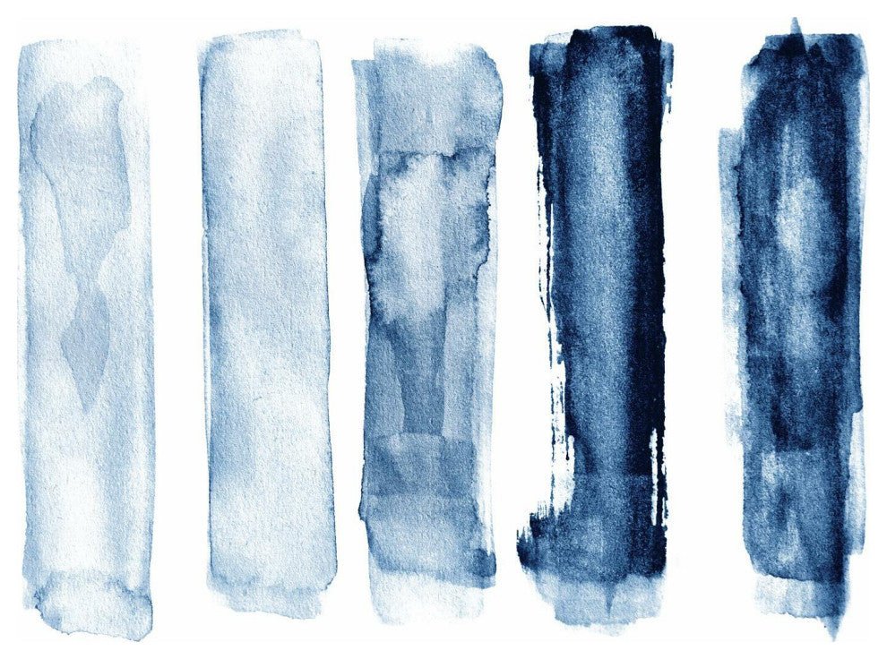 Blue Watercolor Brush Strokes XL Giant Wall Decals