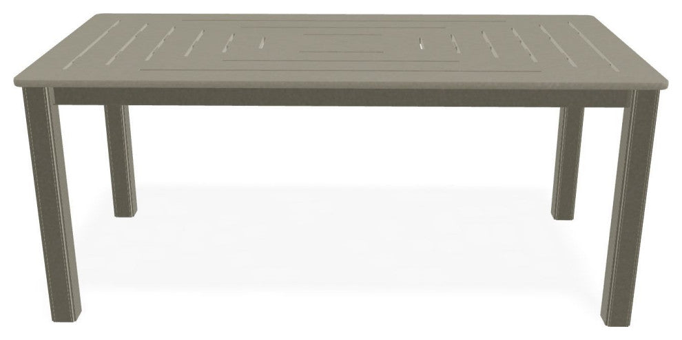 21" x 42" Rectangular Marine Grade Outdoor Coffee Table, Storm