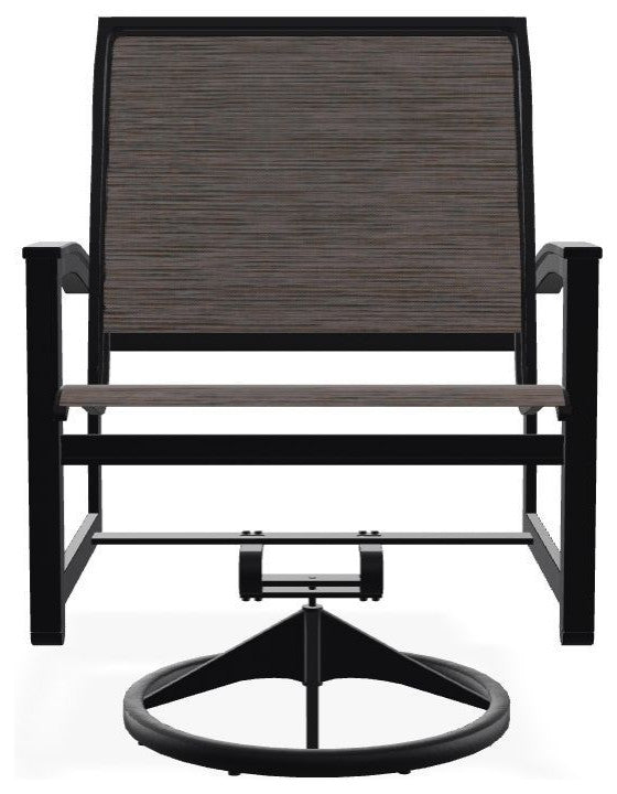 Bazza Sling Outdoor Swivel Rocker, James/Black