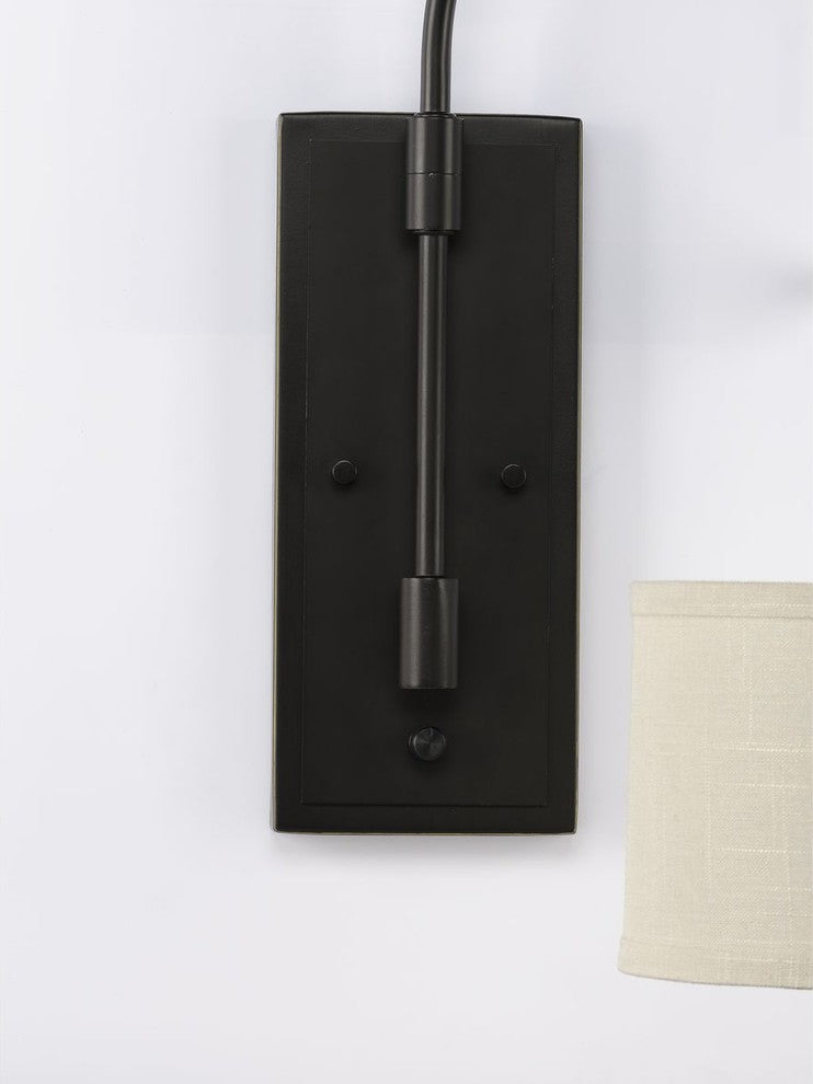 Kempsey Collection 1-Light Swing Arm Wall Bracket, Antique Bronze