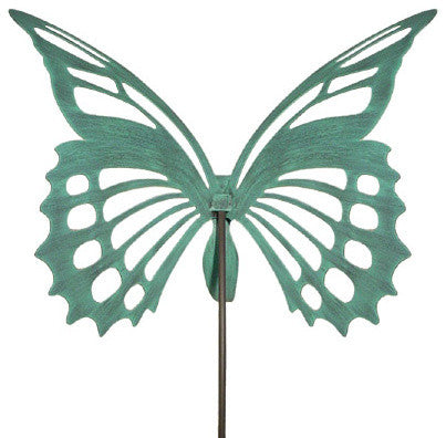 Giant Butterfly Garden Stake / Sculpture, Verdi Green