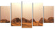 Beautiful Meroe Pyramids in Sudan, Landscape Canvas Art, 60"x32", 5 Panels