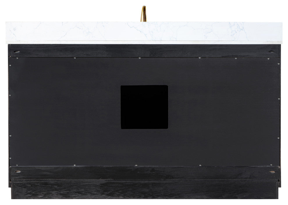 Altair Gazsi Black Oak Bathroom Vanity Set, 60s", Without Mirror