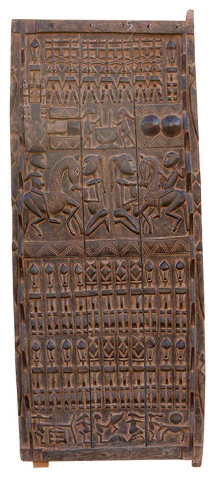 Antique Bold Carved African Door