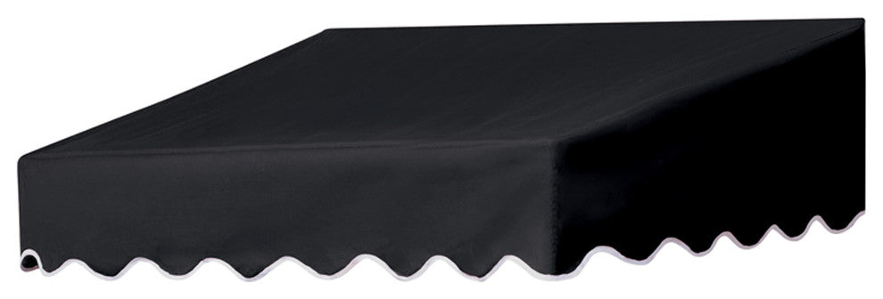 4' Traditional Door Canopy in a Box, Ebony
